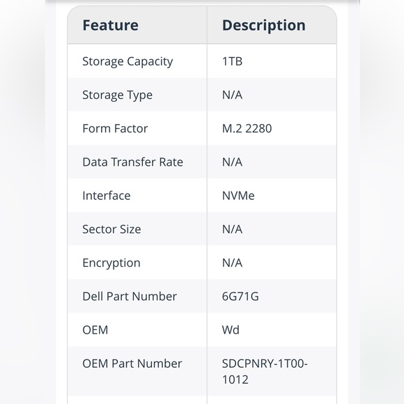 Western Digital SN810 series PCIE Gen4 x4 1TB M.2 2280 form factor SSD NVME - Picture 3 of 3